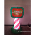 Poste de lâmpada inflável de férias para decoração de Natal